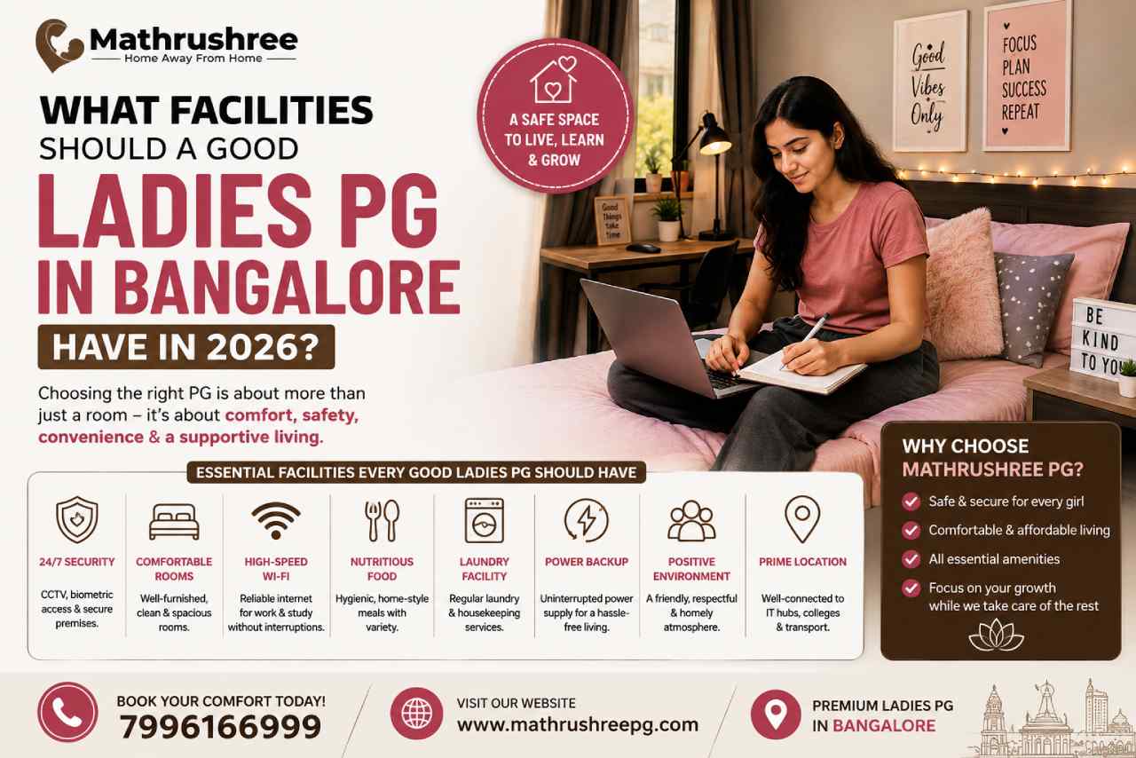 best ladies pg in bangalore facilities